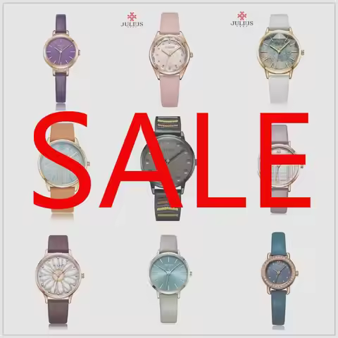 Final Sale Discount Julius Women's Watch Japan Quartz Real Leather Girl's Hours Fashion Clock No Box