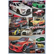 โปสเตอร์ รถ Mitsubishi Lancer Evolution อีโว Evo รถยนต์ รูปภาพ ติดผนัง สวยๆ poster 34.5 x 23.5 นิ้ว (88x60ซม.โดยประมาณ)
