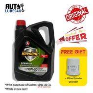 Caltex Havoline Mineral 10W30 3L (FOC Filton Perodua Oil Filter FO-9338) - Caltex Car Engine Oil