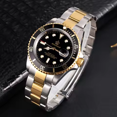 2020 Men Watches Top Luxury Brand Reginald Watches Men Rotatable Bezel GMT Sapphire Glass Date Stain