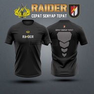 Kaos Hitam Raider Tni Ad Bahan Drifit / Baju Raider TNI AD / Kaos Raider Bahan Dri-fit Premium