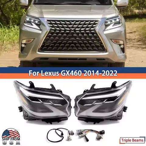 Pair For Lexus GX460 2014-2022 Triple Beams LED Headlight Headlamp Assembly USA