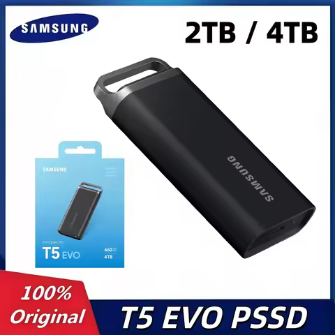 Samsung T5 EVO Portable SSD 4TB 2TB USB 3.2 Gen 1 External Solid State Drive Read Speeds Up to 460MB
