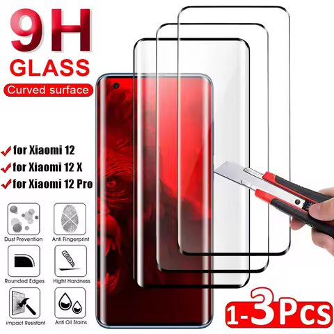 For Xiaomi 12 12pro 12X Curved Tempered Glass Screen Protector Anti-scratch Front Glasses Protective