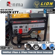 Benma 9000Watt Diesel Generator Set Dual Power(1Phase & 3Phase)9GF-MEDP - Heavy Duty & Battery Start