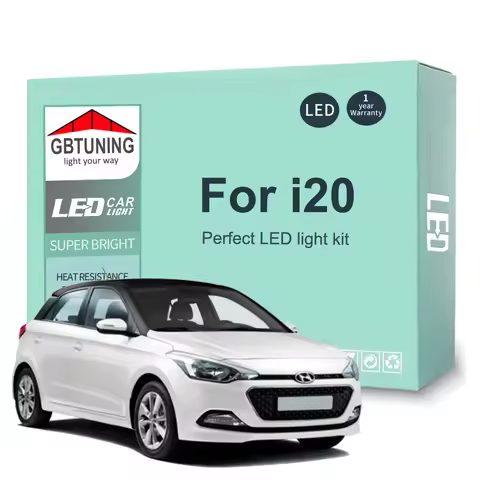 LED Interior Light Bulb Kit For Hyundai i20 MK1 MK2 MK3 N Line 2008-2019 2020 2021 2022 2023 Car Acc