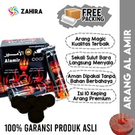 Arang Magic Al Rahal Premium 1 Bungkus 10 Slot Bentuk Donat Tahan Lama Untuk Pengharum Ruangan Arab