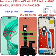 6.7" For Honor X50i+ X60i X8b 200 Lite LLY-AN00 LLY-LX1, LLY-NX1 LYN-AN00 LCD Display Touch Screen D