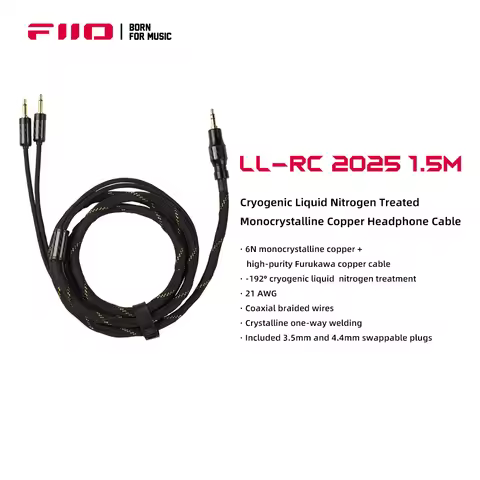 FiiO LL-RC 2025 1.5M Cryogenic Liquid Nitrogen treated monocrystalline copper headphone cable for fi