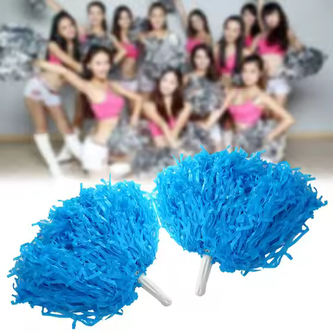8 Colors 2pcs Cheerleader Pom Poms Squad Cheer Sports Party Dance Useful Accessories Chear Poms Chee