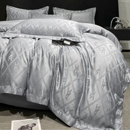 Luxury Nordic Style 1600TC Ice Silk 4IN1 Bedsheet Set Bedsheet Duvet Covers Pillowcases Wedding Bedd