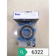 Koyo bearings japan 6322 2rs rubber seal size 22*56*15 price all size