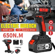 (Dikirim Dari Jakarta)98V Impact Wrench Cordless Electric Impact Wrench 13 Buah Set 98V Impact Wrench Brushless Bor Baterai Multi Fungsi Mesin Bor Cordless Impact Wrench Baterai Charger impact baterai asli komplit murah Brushless impact Baterai 98Volt