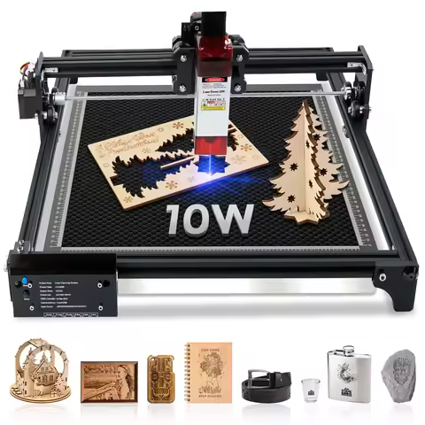 80W Powerful Laser Engraver 32 bit GRBL Controller 400x400mm Size 10W Laser Engraving Machine 450±5n