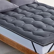 SLEEP ZONE Full Size Mattress Topper Cooling Mattress Pad Cover Fluffy Down Alternative Bed Topper 8