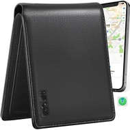 Wallet for Men Built-in Anti-Loss Tracker, Real-Time Tracking Smart Bifold, RFID Blocking Men's Wall