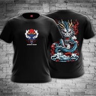 Tshirt baju dewasa design naga japanese dragon kain 100% cotton high grade lengan pendek