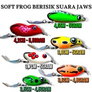 5PCS SOFT FROG SOUND JAWS. SOFT FROG FILLED. SOFT FROG JAWS FLAVOR. CORK CASTING BAIT.
