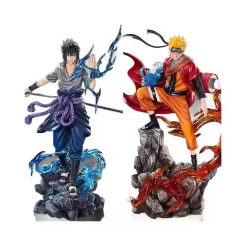 Naruto Ten Years Endure-Naruto Sasuke High Edition Animation GK Hand-made Model Statue Ornaments Tid