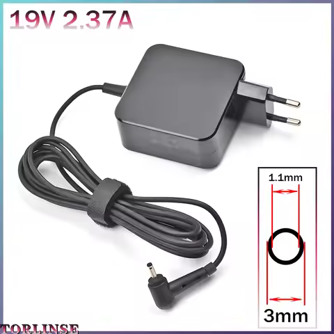 19V 2.37A 45W 3.0*1.1MM Laptop Adapter Charger For Acer Aspire S7 391 V3-371 Switch12 PA-1450-26 A13