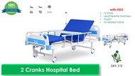 Hospital Bed 2 Cranks with Complete Accessories