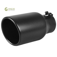 Black Paint Finish 3 Inch Inlet Exhaust Tip 3 X 4.5 X 9 Bolt-on Installation Black Exhaust Tip