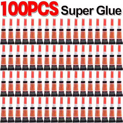 100x Liquid Super Glue Wood Rubber Metal Glass Cyanoacrylate Adhesive Stationery Store Nail Gel 502