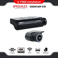 【IROAD X10】 Front & Rear 4K UHD Dashcam Car Recorder Night Vision ADAS WI-FI Connection with Apps