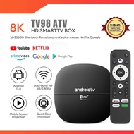 TV98 ATV T99 MAX ATV Android TV BOX HD 8K 16+256G H313 Quad Core BT4.0 USB2.0 2.4G&5G Dual Wifi Voic