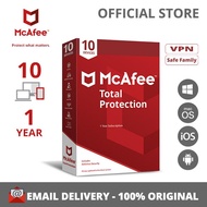 McAfee Total Protection Antivirus Software 10 เครื่อง 1 ปี License