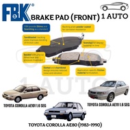 FBK FRONT BRAKE PAD for TOYOTA COROLLA AE80 AE90 EE90 AE101 AE111 EE100 EE111, STARLET EP82 EP85 EP9