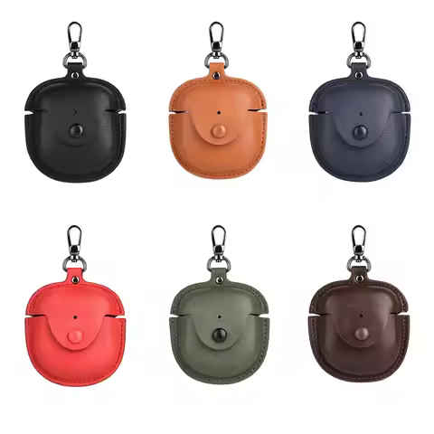 1pc Leather Earphone Cases for BOSE QuietComfort Earbuds 2 with Keychain Protective Cover Headphone 