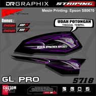 Striping GL Pro Modif Merah Original striping GL Pro Original warna merah striping GL Kotak Tangki