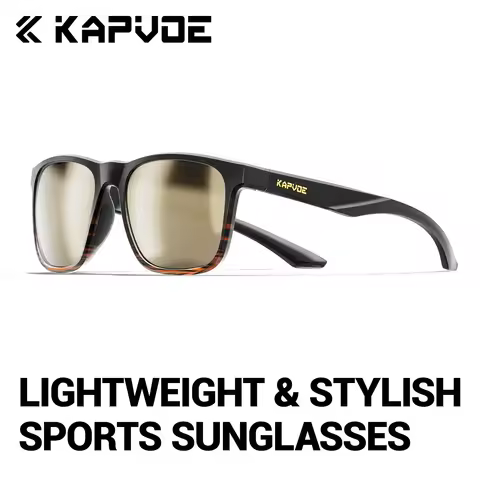 Kapvoe Polarized Sunglasses Men Lightweight Frame Anti Glare Driving Fishing Golf Outdoors Photochro