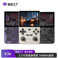 Cross-Border New Style K36 Kaiyuan Handheld Linux System Retro Game Console Arcade Nostalgic Handhel