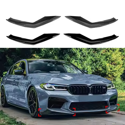 For BMW F90 M5 LCI 2021 2022 2023 2024 4-Door M5 Competition Front Bumper Side Spoiler Lip Corner Co