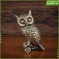 [LovoskibcMY] Brass Owl Figurine Creative Brass Statue Craftsmanship Sturdy Owl Statue Animal Orname