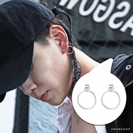 Silver Beads Back Hanging Round Earrings Punk Earrings Hoop Earrings Round Earrings Evil South Deliv