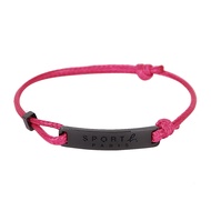 agnes b.-SPORT b Silver Iron Brand Shape Bracelet (Pink)