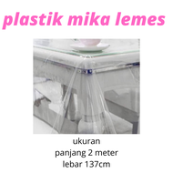 taplak meja makan plastik ukuran 2 meter x137cm/pelapis taplak meja makan /plastik anti air