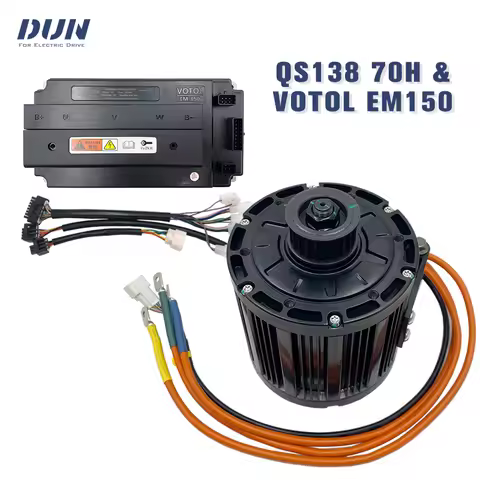 QS138 70H 3000W Peak 9000W PMSM 72V 3000W Mid Drive Motor Kit with Votol EM150 For Electric Motorcyc