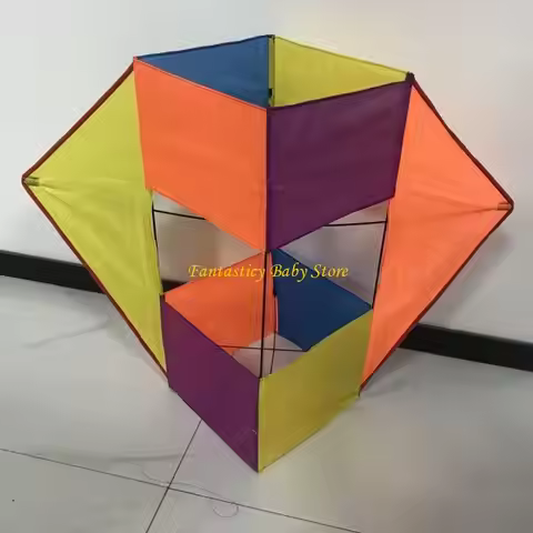 J6BE Colorful Soft Cube Box Kite Summer Outdoor for Adults Children Large Kites