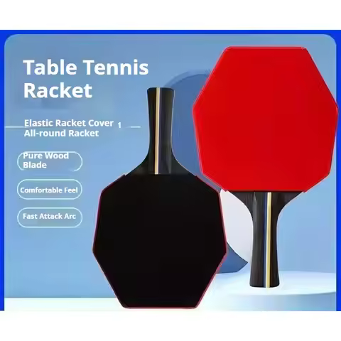 Hexagon Ebony Table Tennis Blade 7 Layers Pure Wood Loop Fast Break Comfortable Ping Pong Racket wit