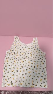 全新 Zara 白色碎花背心「女童」