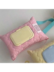 可愛的防水汽車紙巾盒套,可裝在嬰兒推車上,掛式紙巾袋,韓式馬卡龍色彩