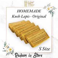 [Gin Thye Digital] S Size[8x8cm] Kueh Lapis Original 千层糕-原味 | CNY Goodies | With Limited Bamboo Basket | [Fresh Baked] [Redeem in store]