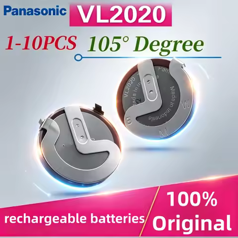 NEW 1-10 piece VL2020 Original Panasonic 2020 rechargeable battery batteria With Legs 105 degrees fo