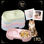 Economy Candy Pet Bowl Double Food & Water Feeding Colourful Bowl Cat Dog Kitten Puppy Budget Bowl B