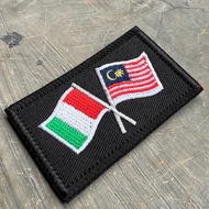 Malaysia Italy Embroidered Flag