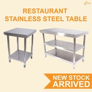 FURNITURE LIFE Stainless Steel Table Kitchen Worktable Workbench Restaurant  Solid Stable Food Preparation Meja Kerja Tahan Lasak